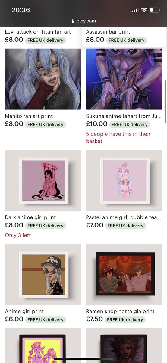 Glasshalf_ill's tweet photo. New print order is in and updates on my Etsy, if you like my work and want to support me as an artist, link in bio 🥰✨ Discounts on my older work too #digtalartist #printsonetsy #artistsonetsy #animeart #smallartist https://t.co/p7OTpNMQQO