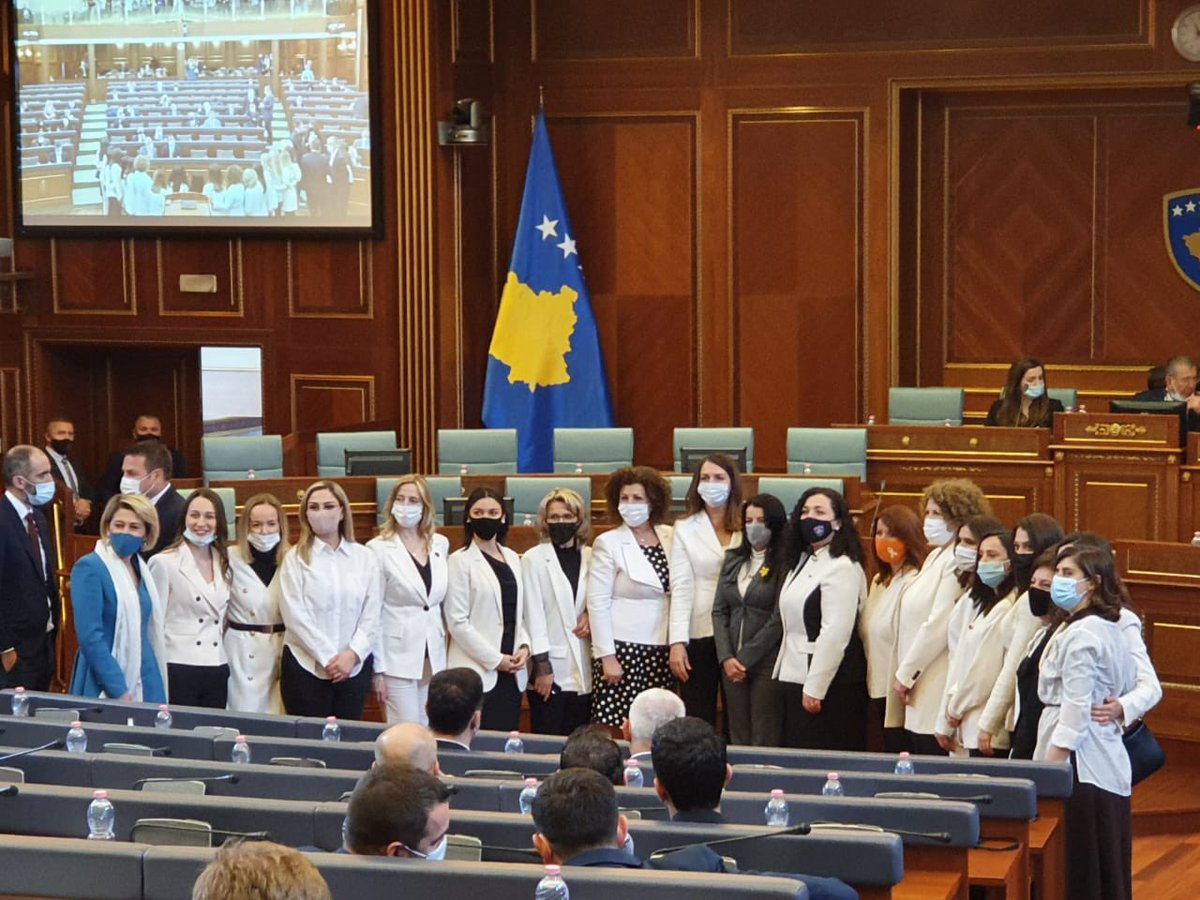 besiana_kadare's tweet photo. Congratulations to Kosovo for electing so many women in Parliament, so they can take their rightful places! It’s imperative to include women in politics and in all stages of decision-making processes. Best wishes of success! #BuildBackBetter https://t.co/n1bgj3Nh2Y