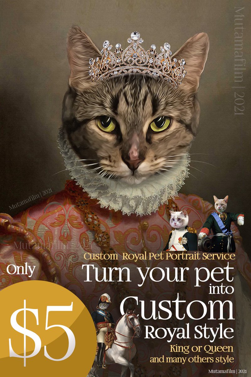 Royalfams2's tweet photo. @RealJMRobson Wow they look so gorgeous! We provide Royal Portraits Service for Pet, Human, Couple, Group, &amp; Family only for $5

Visit the bio/ link below for more costume variants and detailed information.

https://t.co/NdDqDkSAzu https://t.co/tXGEehCe3Q