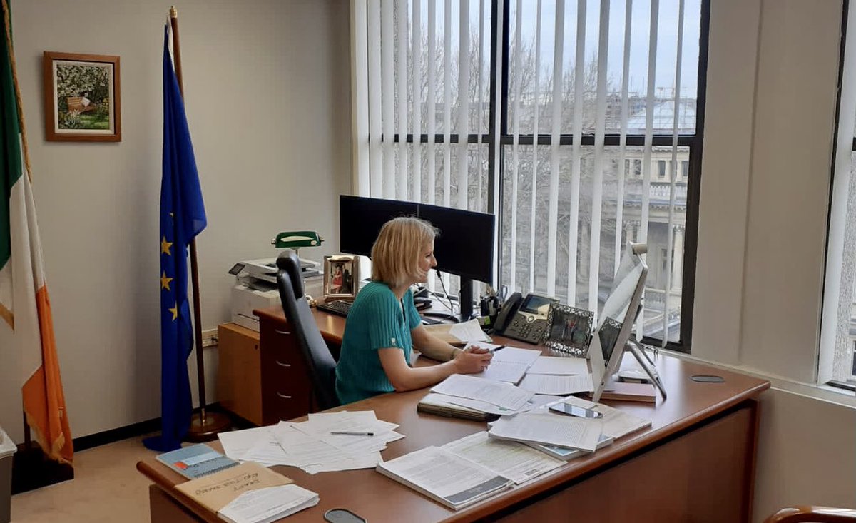pippa_hackett's tweet photo. I had a really engaging meeting with the Finnish Ambassador @RLahnalampi today. We discussed forestry, #ProjectWoodland & land use, and how both nations can share knowledge on #Sustainability #ClimateAction #Forestry #CircularEconomy #Biodiversity #Tourism #TreeWeek2021. https://t.co/K9uJW2938O