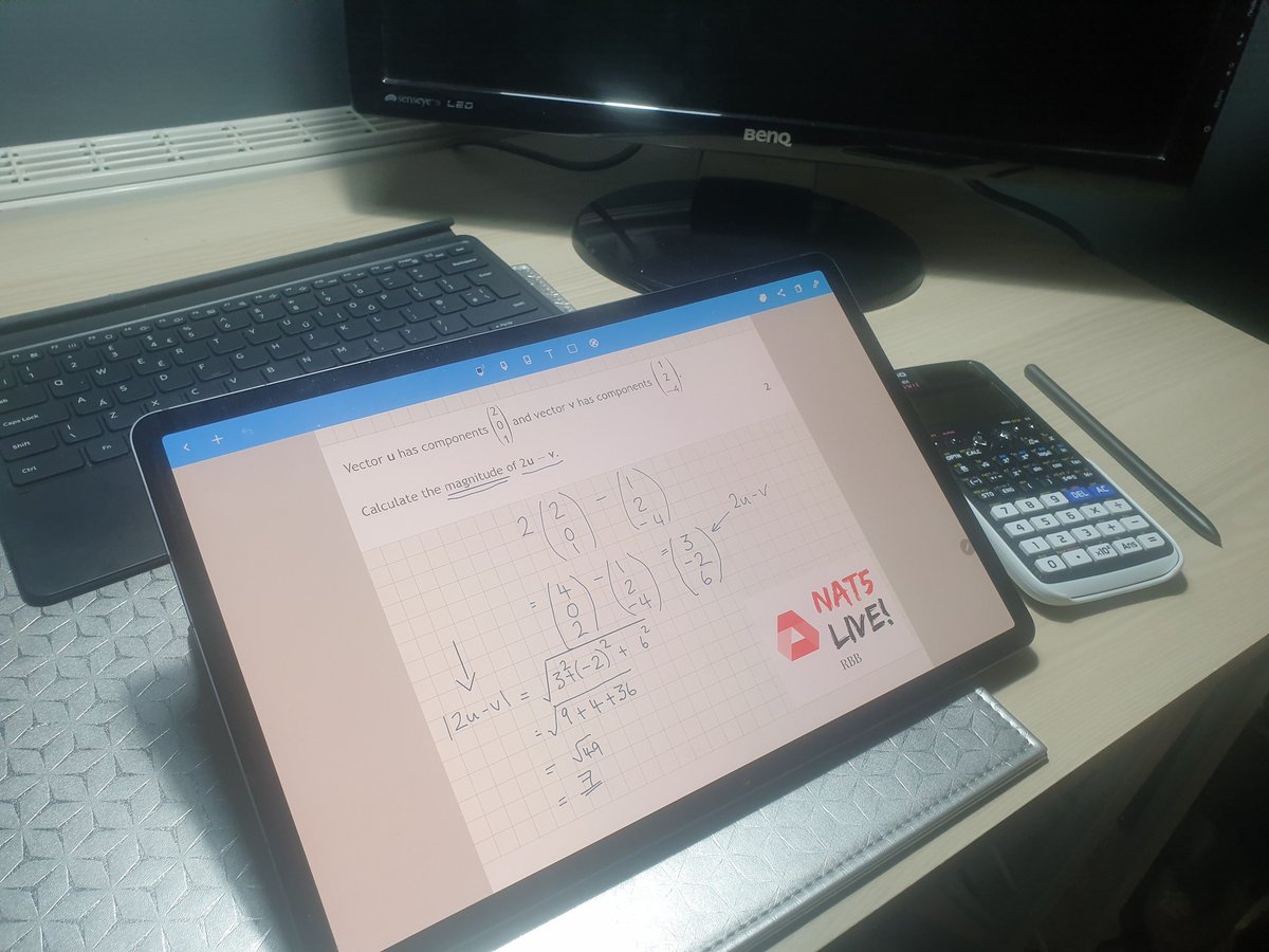 LiveNat5's tweet photo. Nat5 Live! Nat5 Exam Prep Session Complete! 1hr - 12 Exam Questions! 
#goodpace #lotslearnt #vectors https://t.co/FheqvsCTHi