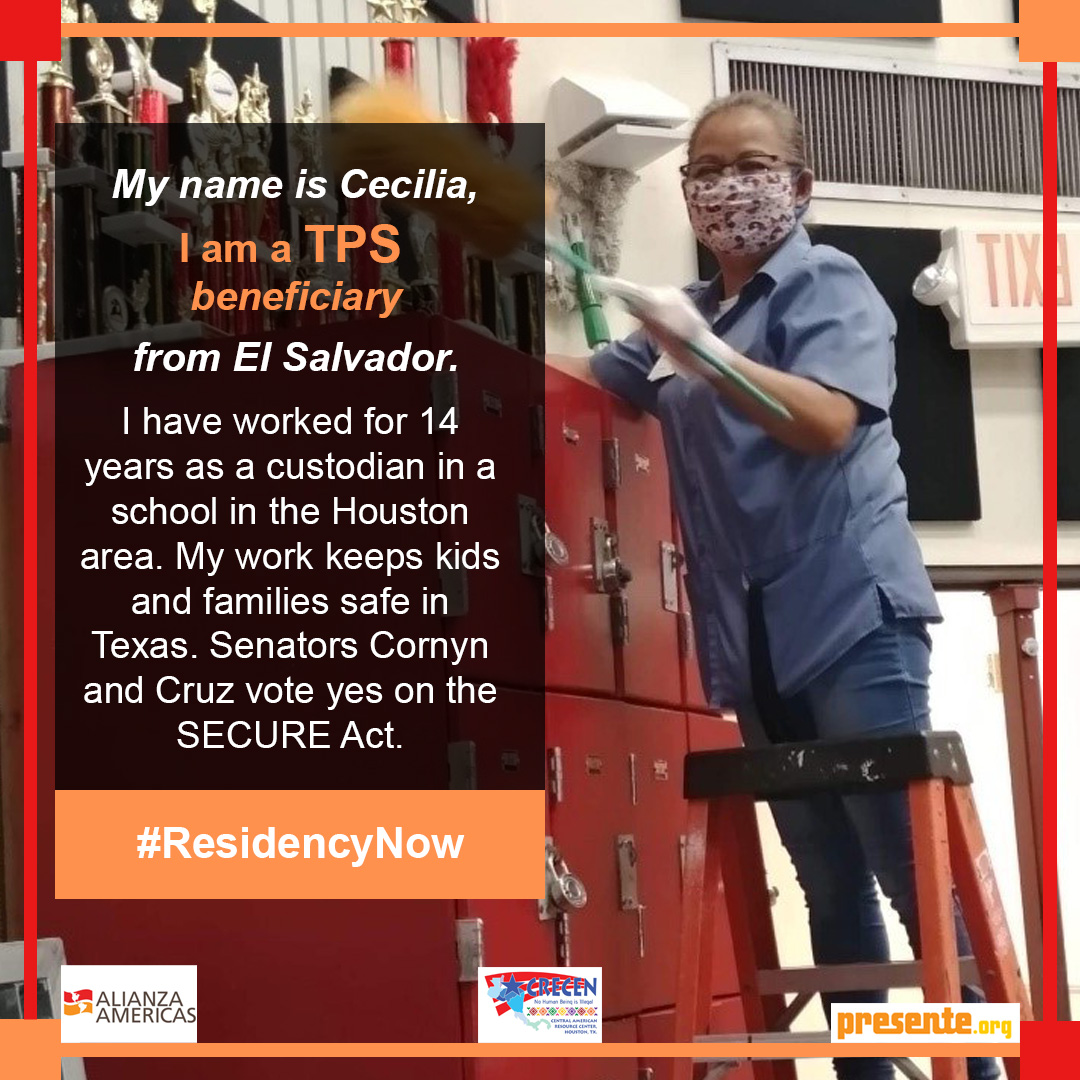 ALIANZAAMERICAS's tweet image. The House passed the #DreamAndPromiseAct and now the Senate must act! HR6 provides a path forwards for #TPS holders. @SenRubioPress will you deliver justice for 670K people? TPS holders like Cecilia are counting on you. #BeyondTemporary #WeAreHome #ResidencyNow #TPSJustice