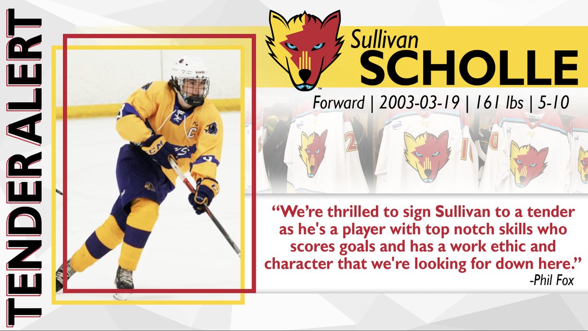 NMIceWolves's tweet photo. The Ice Wolves are pleased to announce that the team has signed a tender agreement with Sullivan Scholle!

Read more here: https://t.co/cZaK4hskWj https://t.co/qiAKrKPMXP