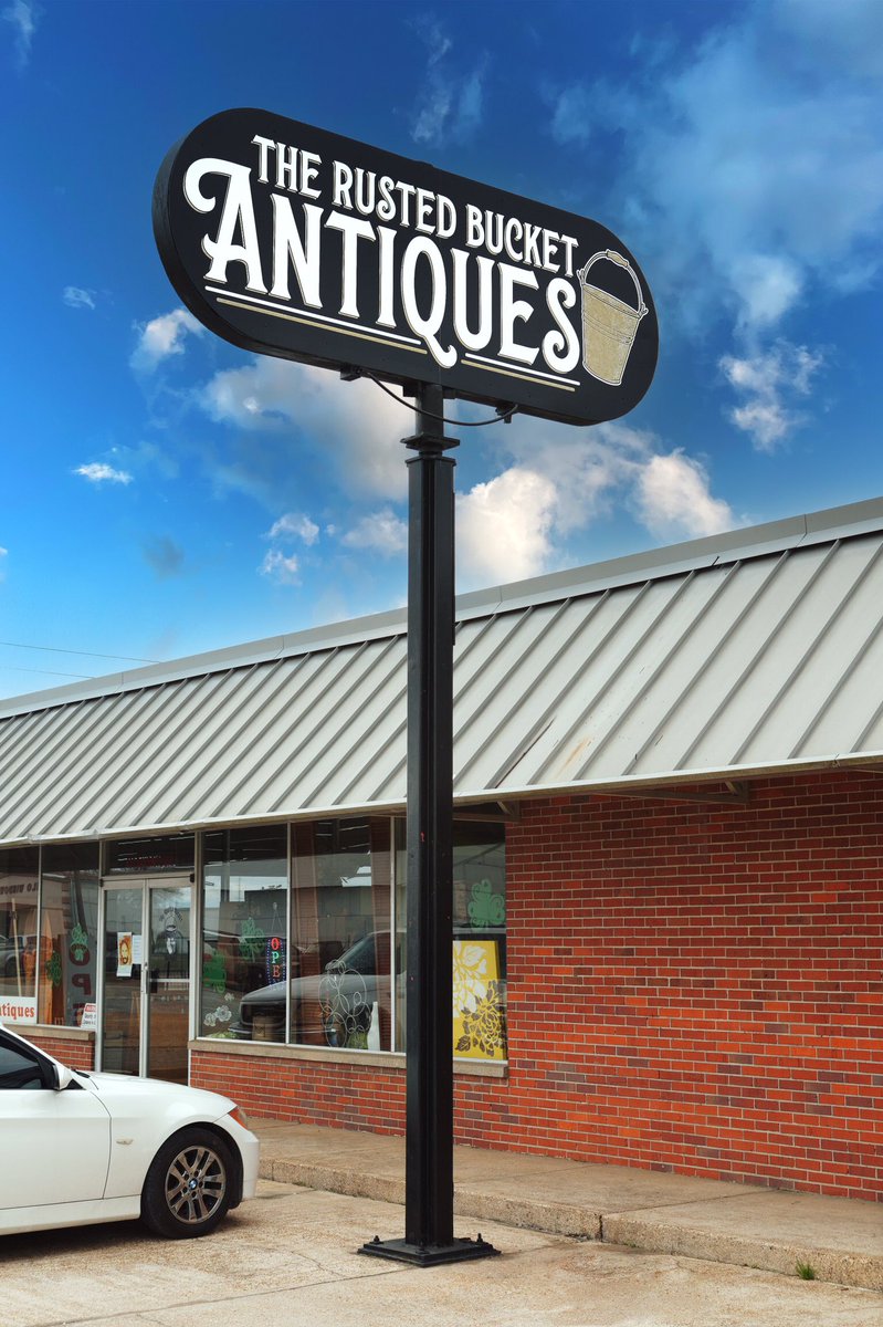 EconoSigns's tweet photo. Fresh, new signage for The Rusted Bucket Antiques!
#antiques #therustedbucket #oldiebutgoodie https://t.co/GEZelmfSOo