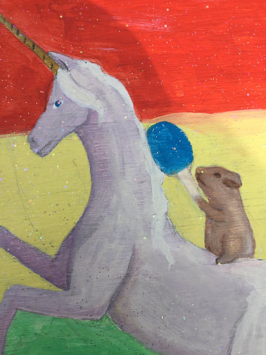 Tired_Mackerel's tweet photo. #Gish @GISH So I made the mascot of #flugmort . Yes, the orbs are ping pong balls and yes, that IS a guinea pig riding a unicorn with a ping pong paddle. https://t.co/NQm2a79upJ