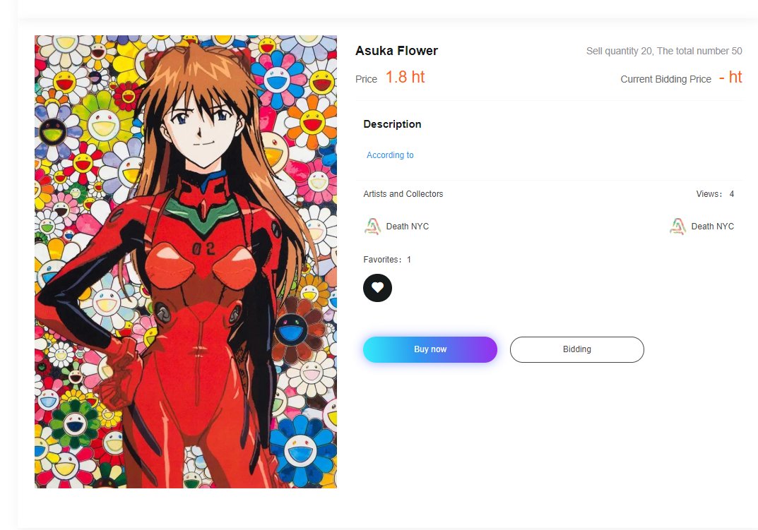🙌New NFT Listing <Asuka Flower> by Death NYC #ATTN #ANTASY #ATTNMALL #NFTs #NFT #HuobiEcochain
⏱Total Quantity: 50
🕋Price: 1.8 HT
👉Purchase link: antasy.io/#/shopDetail?c…