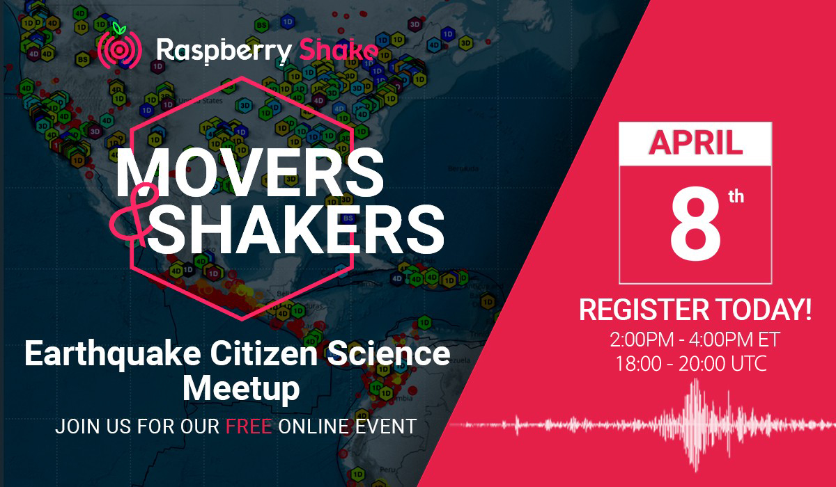 bioshock_hk's tweet photo. Raspberry_Pi: RT @raspishake: April is #CitizenScience month, and here at #RaspberryShake we are planning something really special! @SciStarter
Presenting... the "Movers & Shakers" Earthquake Citizen Science Meetup 2021! #ShakeMeetup
Visit our event pa… https://t.co/Pj4huhWS3F