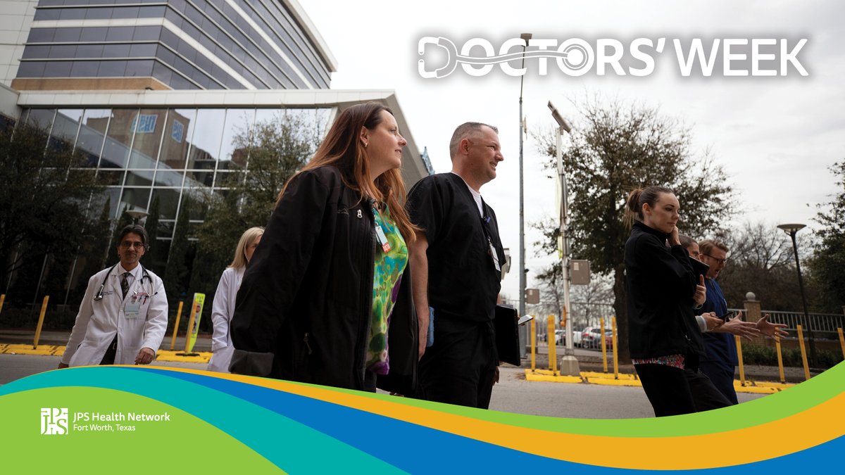JPS_Health's tweet photo. JPS is celebrating Doctors’ Appreciation Week from March 22-26. Thank you, doctors, for putting your years of training, amazing skills and compassionate heart into all you do to care for patients.
@FortWorthEM #JPSdocs @emresidents https://t.co/O1J8wxbJ5I