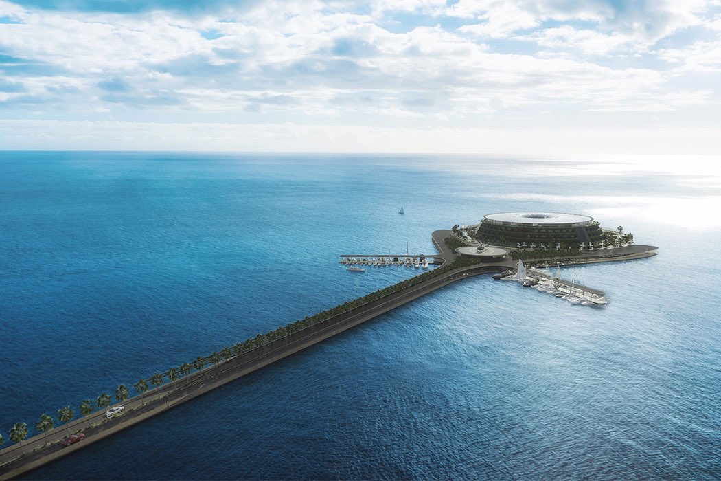beyondrelation's tweet photo. 📍: Qatar 🇶🇦 

Designer: HAAD

Eco-Floating Hotel in Qatar with rotating movements for travel and tourism.
-
Powered by wind + solar energy it also features tidal sustainability mechanisms and a revolving restaurant to give you ALL the best views. https://t.co/D3PvyEG8GQ