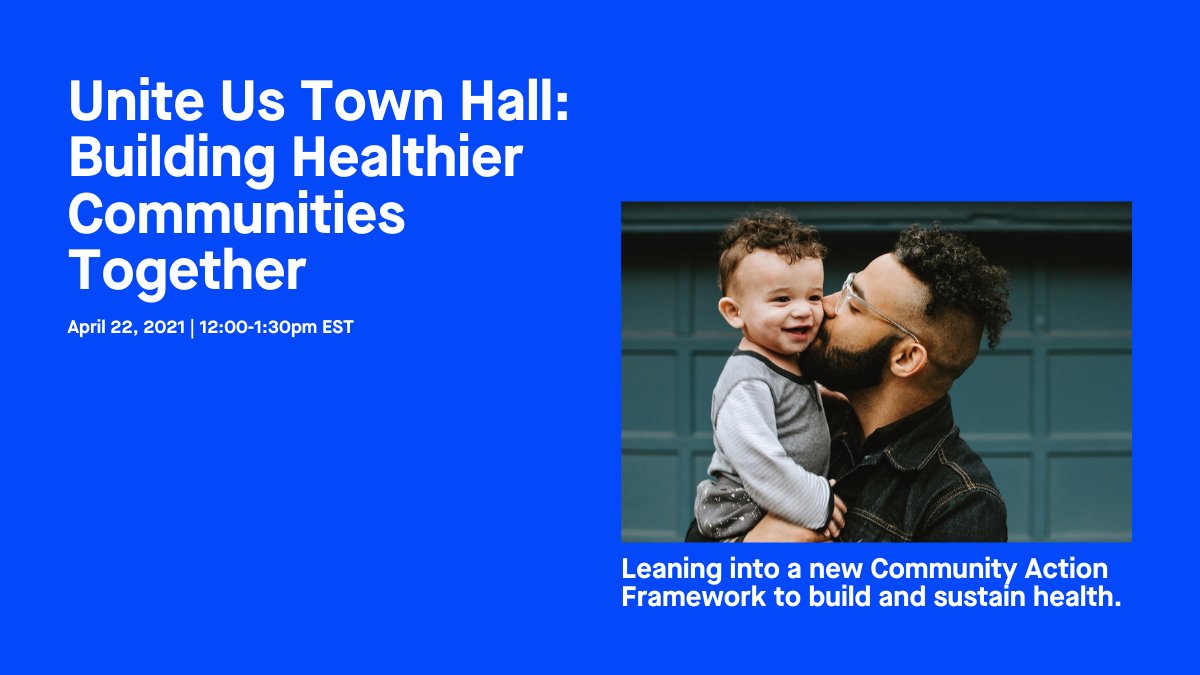 UniteUsHQ's tweet photo. Join us on April 22nd for the #UniteUsTownHall: Building Healthier Communities Together, designed to catalyze innovation and paradigm shifts in the health and social care sectors. RSVP today to this virtual event: https://t.co/bJz3knFAP3 https://t.co/Ed28F6zDqZ