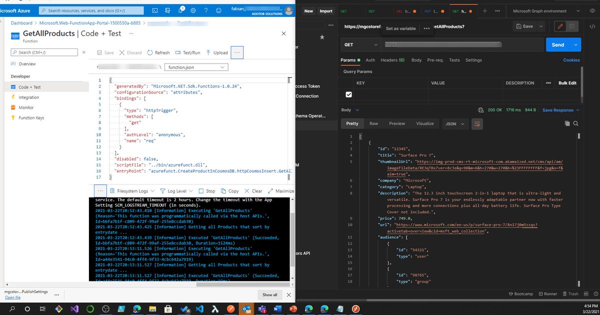 fabianwilliams's tweet image. Day 1 #FHL in the books &amp;amp; @sebastienlevert &amp;amp; I’ve spec’d out our work, I’m doing @AzureCosmosDB &amp;amp; @AzureFunctions bit, got my Create &amp;amp; ReadAll all buttoned up. Seb has @reactjs proj working locally against the schema &amp;amp; tomorrow we #testfire the front &amp;amp; backend cc @BrianTJackett