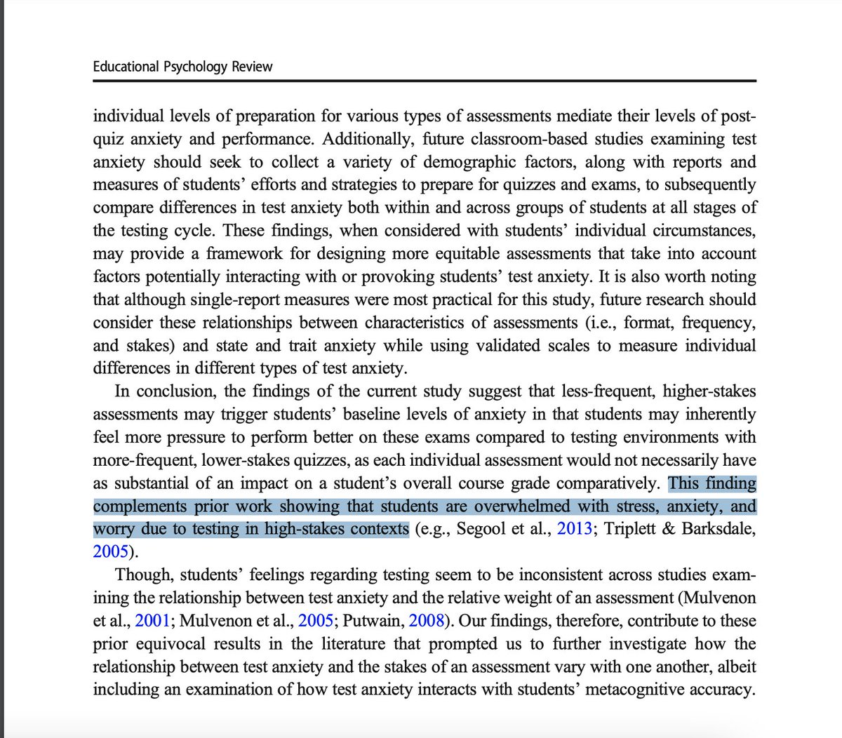 New research on retrieval practice (March 2021). 

"...Students are overwhelmed with stress, anxiety, and worry due to testing in high-stakes contexts."

This suggests quite the opposite of Gavin Williamson's belief that exams are the fairest form of assessment.

#gcses2021