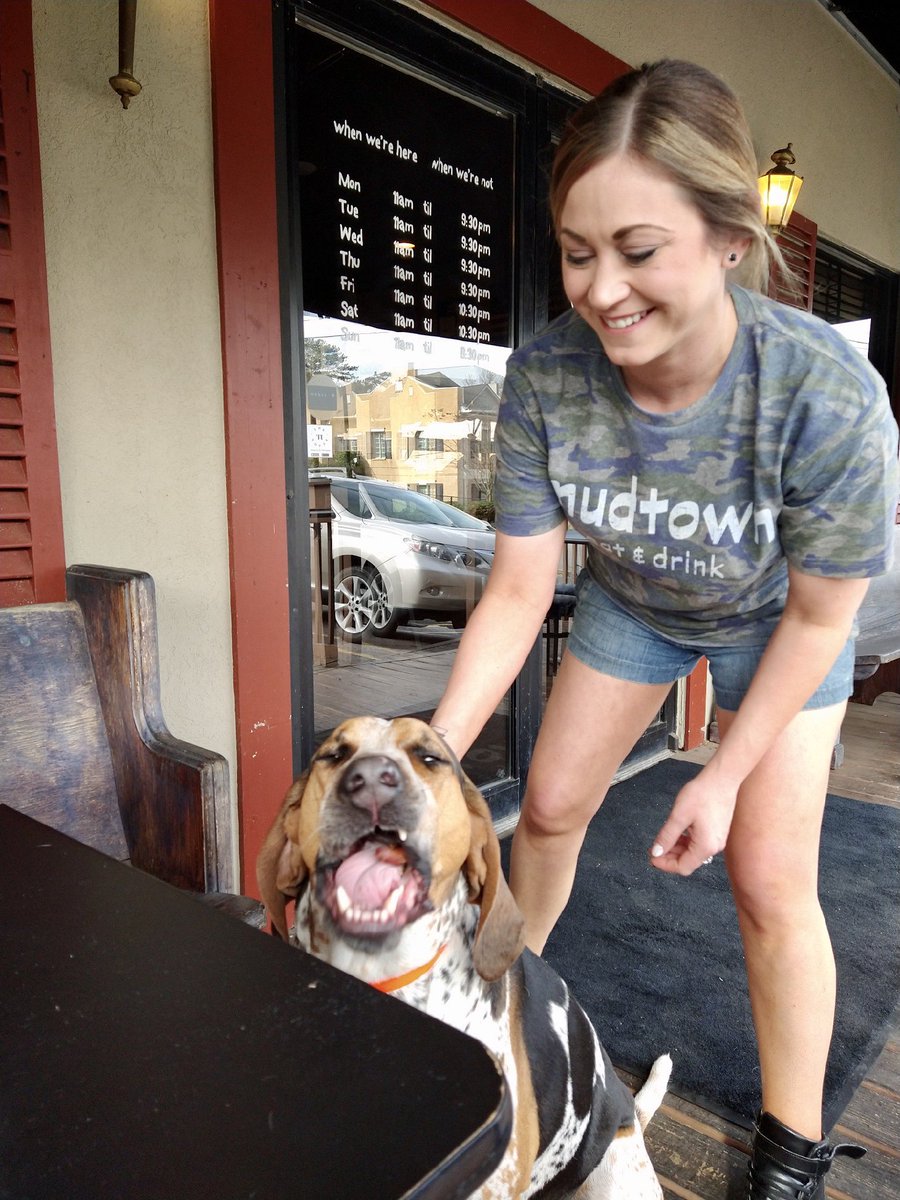 mudtownalabama's tweet photo. Furry friends are welcome to our patio too! Bring the pups and enjoy a pint on this gorgeous Spring day. #bhampatio #dogsofbham #eatmud https://t.co/o5bPqfZkf8