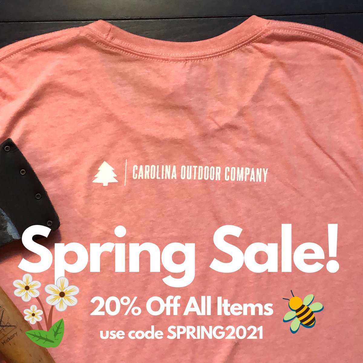 NCoutdoorCo's tweet photo. Who’s excited about Spring?

We’re so excited we decided to put everything on sale! Use code SPRING2021 to get 20% off! 

#carolinaoutdoorcompany #ncoutdoors #ncbeaches #ncmountains #explorenc #exploreboone #fishnc #ncrunner #ncparks https://t.co/svYqz6S5ie