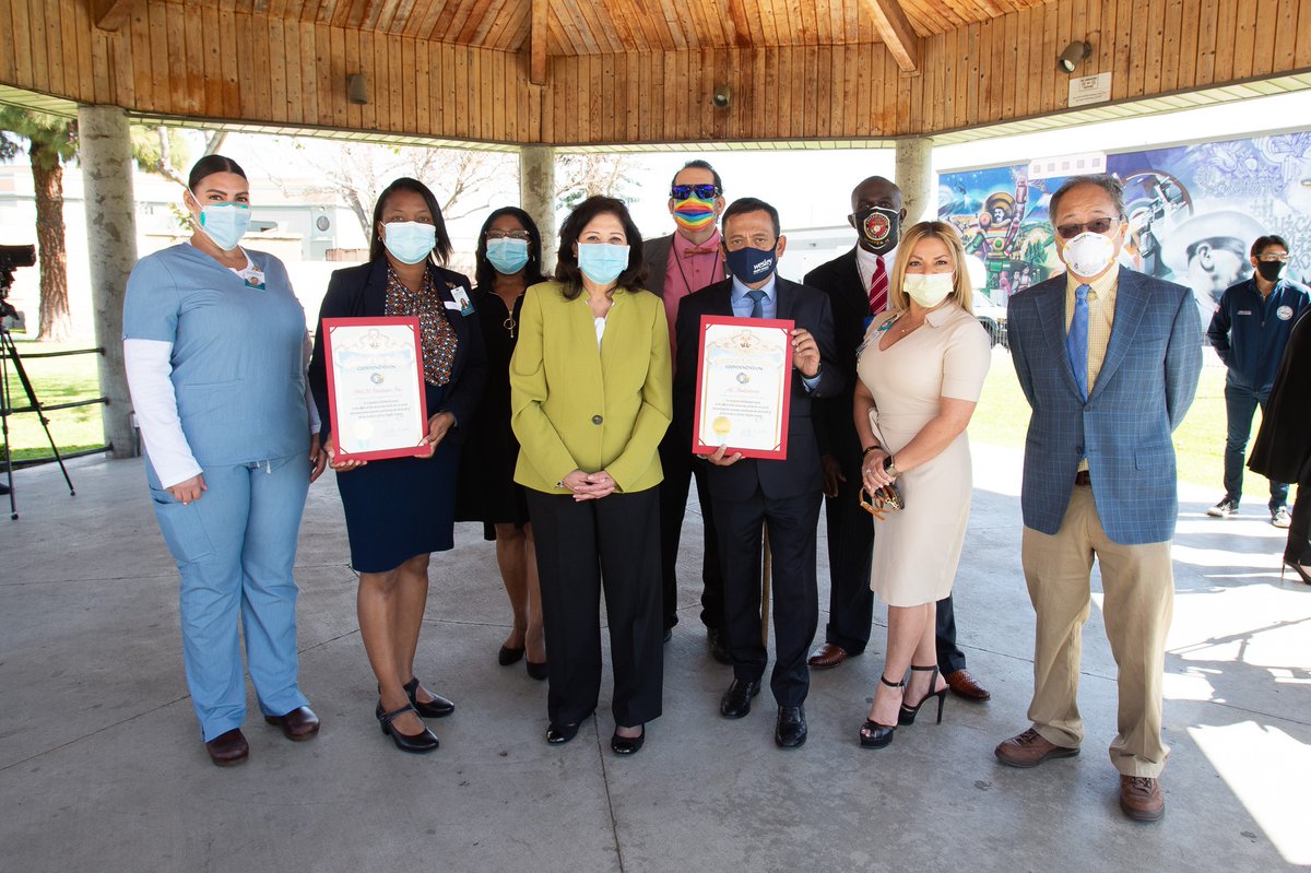 HildaSolis's tweet photo. Today marked a new chapter for families in Southeast Los Angeles as my office, in partnership with @wesleycares, launched the Southeast Los Angeles Community Vaccination Site. https://t.co/7GLkdabhSQ