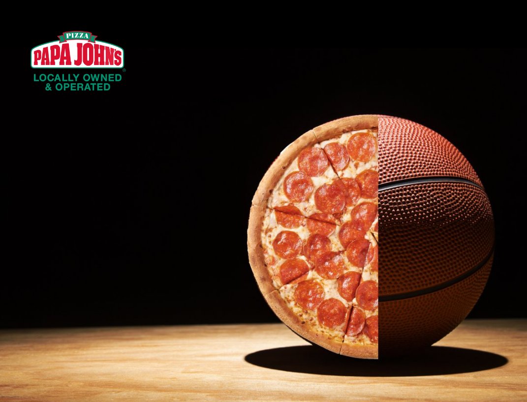 PapaJohns_Chi's tweet photo. It's March and the Madness continues. Order some pizza to drown the sorrows of those upsets. https://t.co/URoYijMEyw https://t.co/6WFY3zwSSX