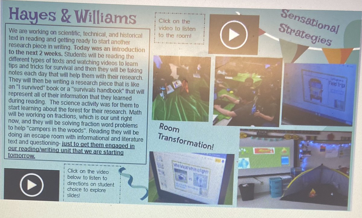 Wow! Sensational Strategy Alert! Fourth grade <a href="/RESCubs/">Roby Elementary</a> kicked off an awesome two weeks of learning with a room transformation! Engagement could be felt throughout the entire forest!! So many connections to our Graduate Profile!  #leadlikeRoby #sensationalstrategies #MovingForward