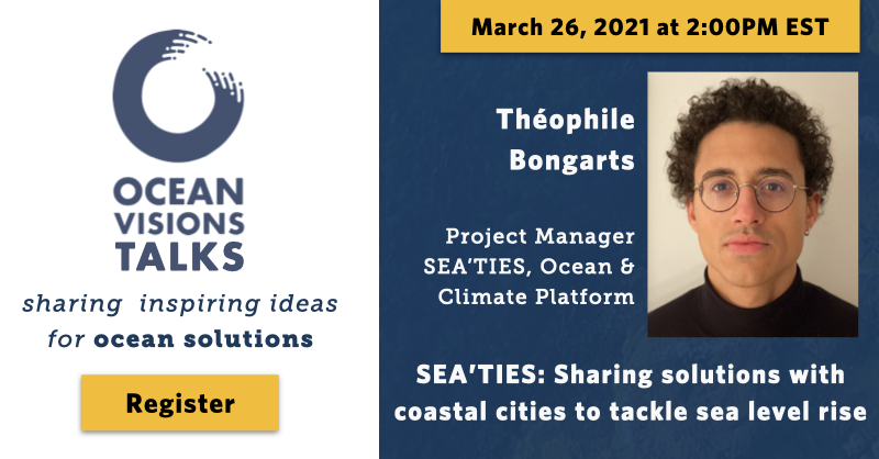 Ocean Visions (@ocean_visions) on Twitter photo This Friday, March 26 at 2:00PM EST, Théophile Bongarts from <a href="/ocean_climate/">Ocean & Climate Platform</a> will share some insight from an international program SEA'TIES to bring coastal solutions to global communities - Register bit.ly/317C7fY This Friday, March 26 at 2:00PM EST, Théophile Bongarts from <a href="/ocean_climate/">Ocean & Climate Platform</a> will share some insight from an international program SEA'TIES to bring coastal solutions to global communities - Register bit.ly/317C7fY