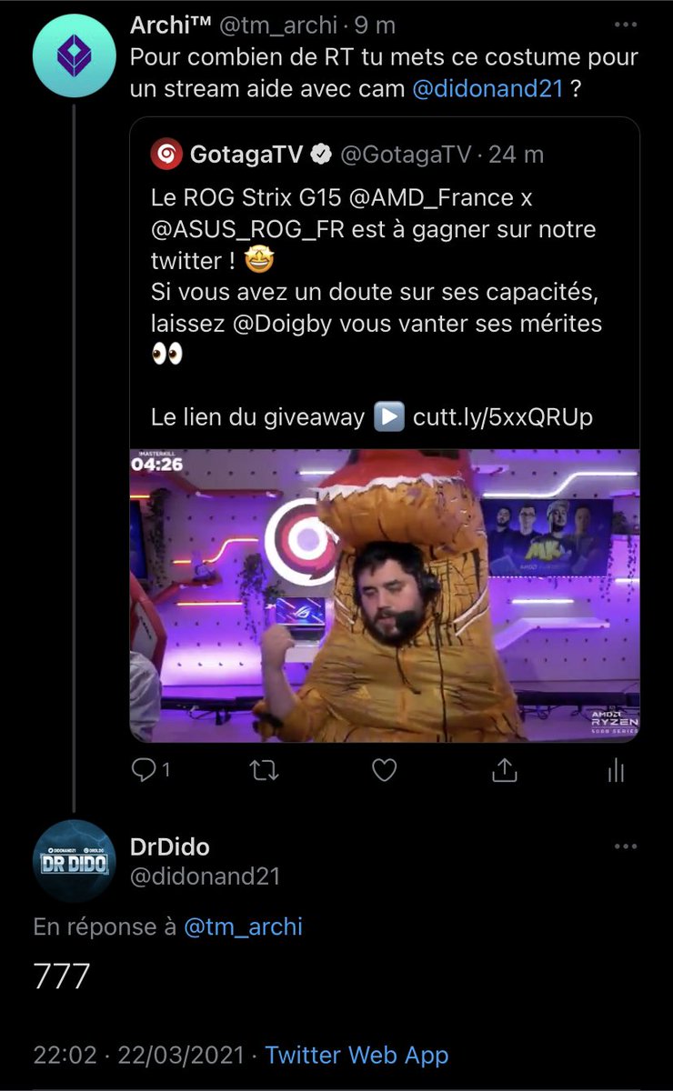 tm_archi's tweet photo. Communauté Destiny , j’ai besoin de vous, offrez nous ce docteur en costume de dinosaure, pour la modique somme de 777 RT, je ne peux pas mourir sans avoir vue ça un jour. 
@RafaelAlPatino @Cricri0528 @Puxian555 @ZombiesFaktory @TuTuuGG @ViiraTV @Epyonzilla @Scalap77 https://t.co/kxEtZm96zi