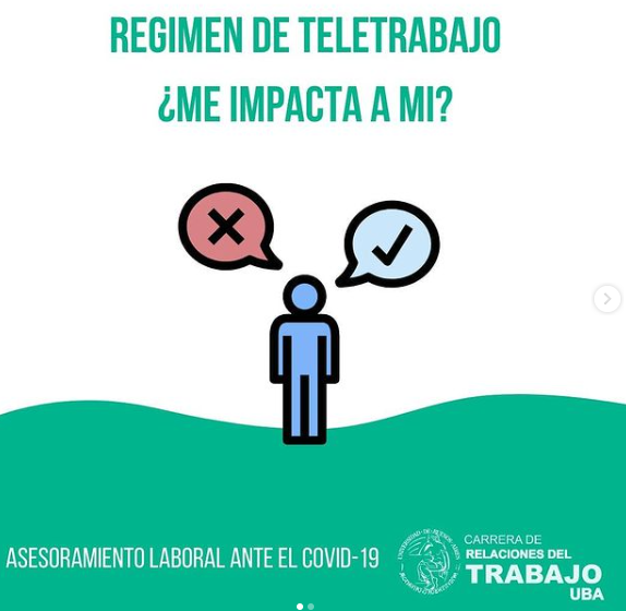 rtfsocuba's tweet photo. Compartimos el @OrLaboralRT acerca del "Régimen de Teletrabajo ¿Me impacta a mí?" y el tema relacionado "Voluntariedad y Reversibilidad" 

Mayor información en https://t.co/qRqGMFrVI5

@luchoroaok #CamilaOlivera #UBA200 #OrgulloUBA
@rtfsocuba @ubasociales @UBAonline https://t.co/513tIl9GhB