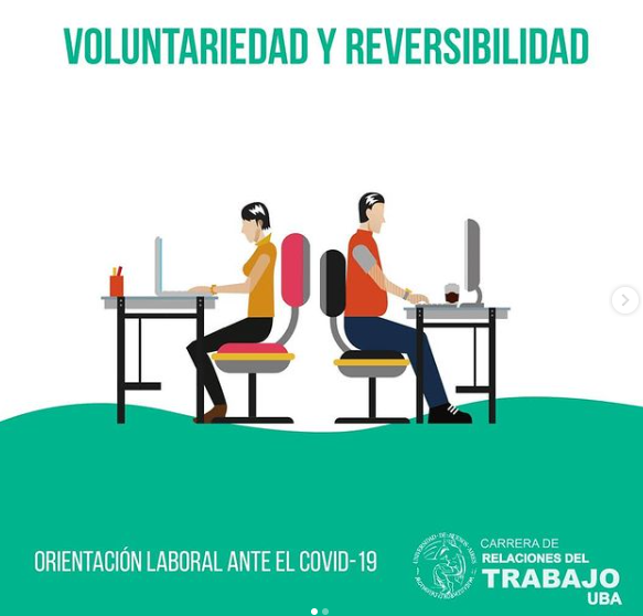 rtfsocuba's tweet photo. Compartimos el @OrLaboralRT acerca del "Régimen de Teletrabajo ¿Me impacta a mí?" y el tema relacionado "Voluntariedad y Reversibilidad" 

Mayor información en https://t.co/qRqGMFrVI5

@luchoroaok #CamilaOlivera #UBA200 #OrgulloUBA
@rtfsocuba @ubasociales @UBAonline https://t.co/513tIl9GhB