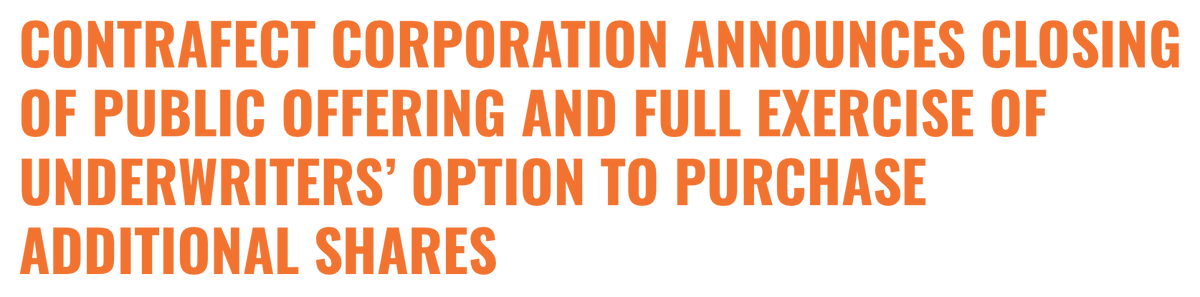 ContraFect (@contrafectcorp) on Twitter photo Along w/<a href="/BARDA/">BARDA</a> $, more news @ $CFRX: closed public offering of common stock - net proceeds $57.5M. Intend to fund: #exebacase #PH3, PH 1/2 of exebacase for pts w/ chronic post-op #Saureus prosthetic joint infections + #IND activity w/ PH 1a/1b #CF370 trial
ir.contrafect.com/press-releases… Along w/<a href="/BARDA/">BARDA</a> $, more news @ $CFRX: closed public offering of common stock - net proceeds $57.5M. Intend to fund: #exebacase #PH3, PH 1/2 of exebacase for pts w/ chronic post-op #Saureus prosthetic joint infections + #IND activity w/ PH 1a/1b #CF370 trial
ir.contrafect.com/press-releases…
