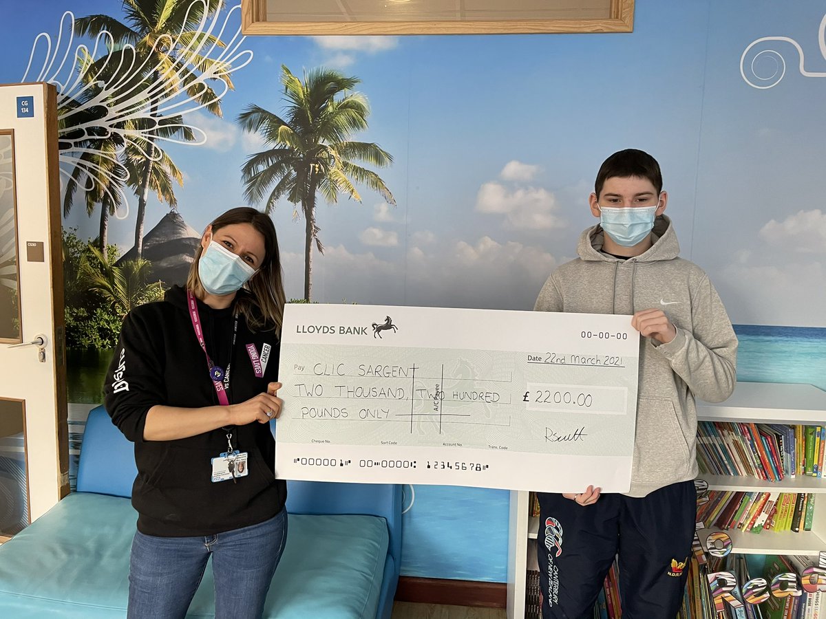 HayleyScutt1's tweet photo. £6600 raised for charity delivered today and great scan results means his central line can come out!
Today is a great day!!
This boy can!!
#cancersurvivor 
@CLIC_Sargent 
@TeenageCancer 
@PiamBrownWard https://t.co/gUuTeJgom0