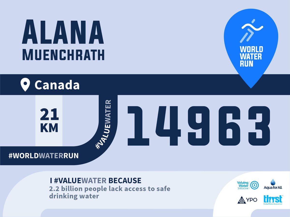 AMuenchrath's tweet photo. Celebrated #WorldWaterDay by finishing my 21 km as part of the #WorldWaterRun! 💧🏃🏻‍♀️#ValueWater @minaguli https://t.co/fi8L18uoxL