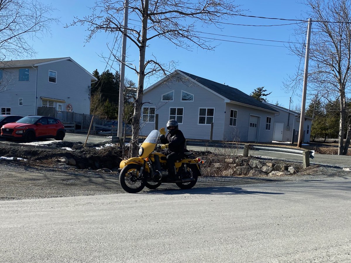 Cottbus's tweet photo. Just got back from visiting Crossroad Cycle the new Ural dealership in Nova Scotia. It’s at the former Seagull Pewter place in Pugwash. Very impressive. One of the three 2021 Gear-Up is already taken. https://t.co/2ysOAgyM3P