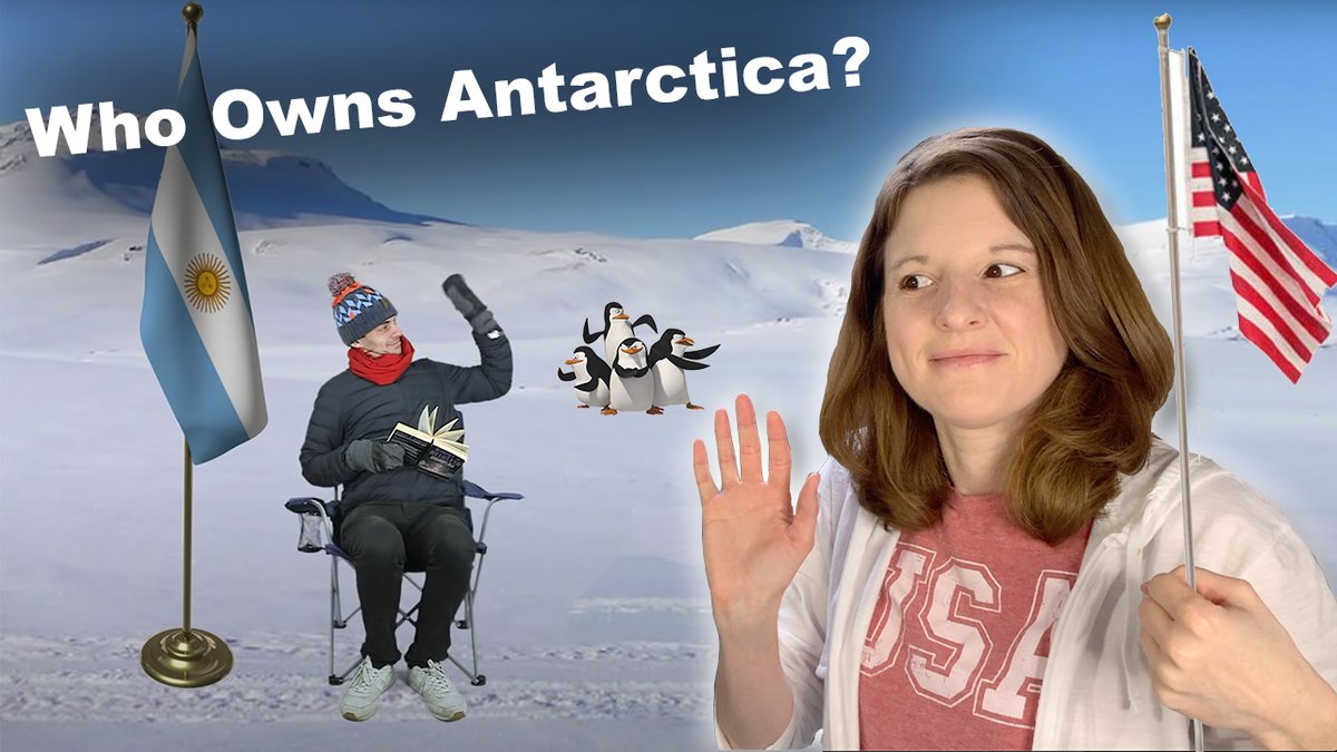 SoGal_YT's tweet photo. Who really owns Antarctica? It would appear...the penguins. 🐧🐧🐧 Check out my new video on Map Men's new video: https://t.co/r3RCwhwUDI. #JayForeman #MapMen #Antarctica #SoGal #YouTube https://t.co/To91LFWgpM