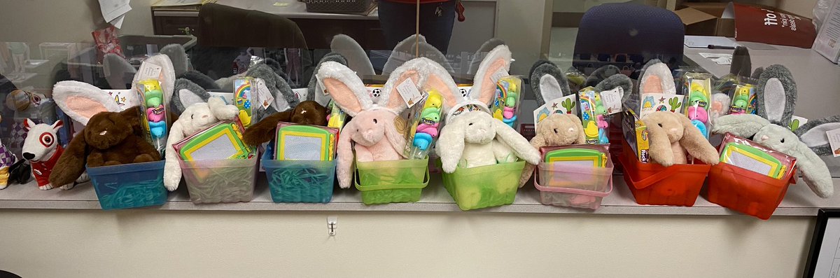 Easter baskets ready for all the little bunnies at our local women’s and children’s shelter! Thanks S&amp;E Leaders for hosting this month’s in-store event! #T0673 #D148Cares #families #onecommunityatatime #communitychronicles <a href="/aleahmarie19/">Aleah Jacinto</a> <a href="/TargetCher/">Cherese C</a> <a href="/garmtgt/">George Armstrong</a>