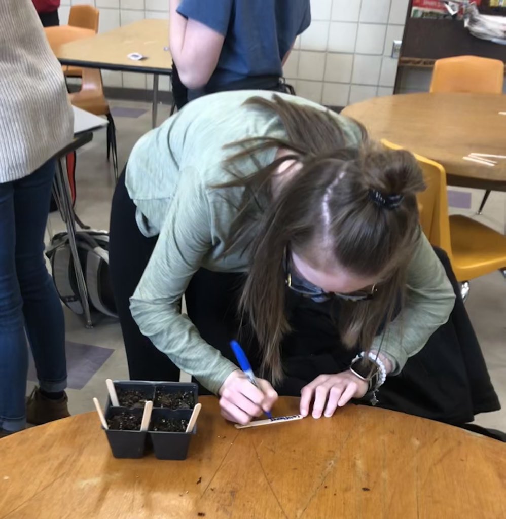 Pet and Plant Care students planted their own seeds to take home at the end of the quarter next week! #GoodhueSchool