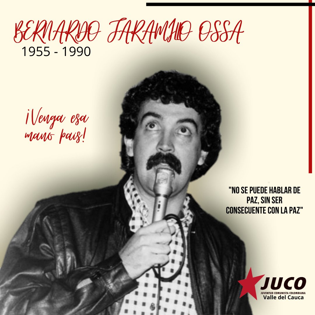 El 22 de marzo de 1990 fue asesinado nuestro camarada Bernardo Jaramillo Ossa en Bogotá, siendo candidato presidencial. #Hoy, 31 años después de ese hecho que marcó para siempre a la Unión Patriótica, seguimos construyendo un mejor país, honrando su memoria, su vida y su lucha.