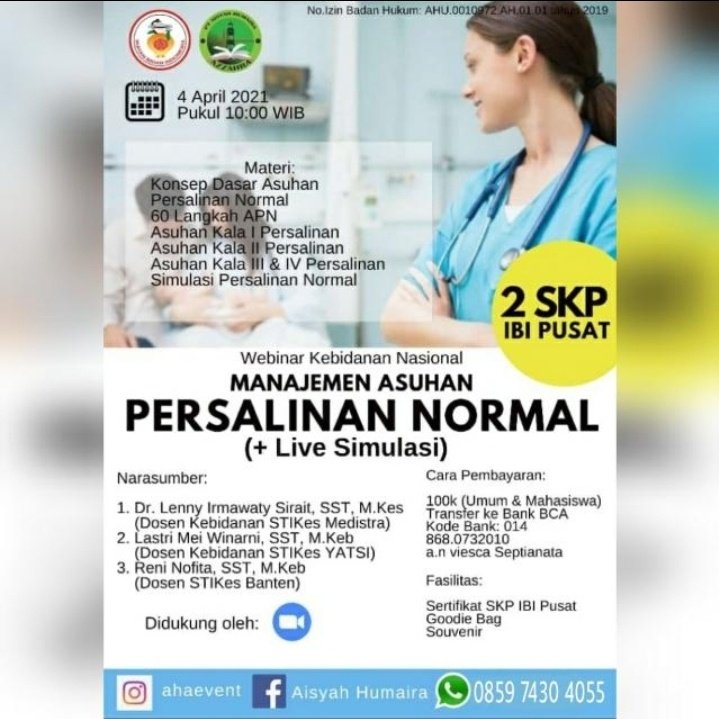 AliefRyanMaula2's tweet photo. @PPIBI Mohon izin admin untuk mengeshare seminar kebidanan. yang berminat mengikuti seminar persalinan normal 2 skp ibi pusat dengan harga 100k bisa langsung masuk ke grup dibawah ini:
https://t.co/4I16Onfr44
Terima kasih https://t.co/aCI4Fb6twg