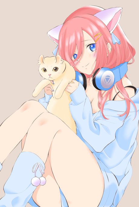 dachunpunpunさんがTwitterに投稿した中野三玖(五等分の花嫁)のイラスト。