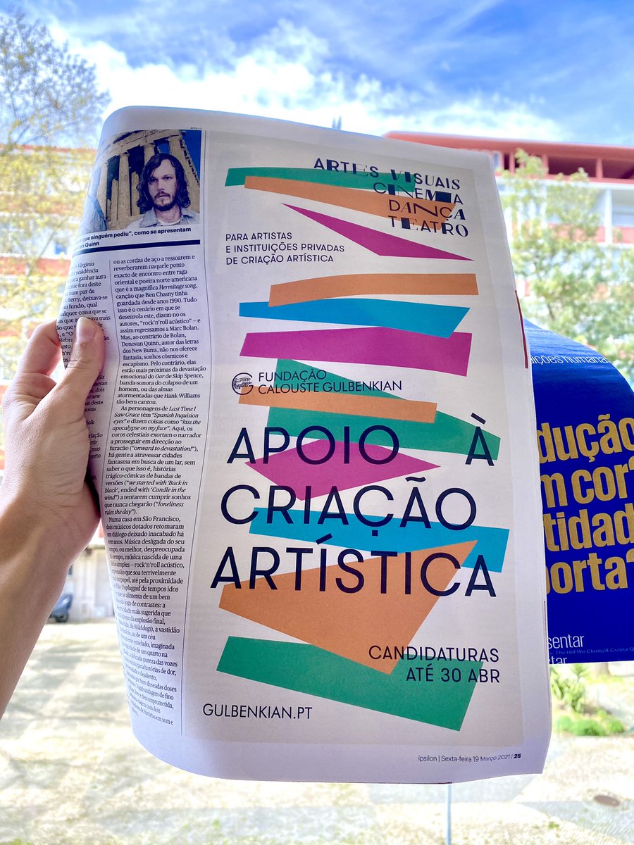 a_a_constantino's tweet photo. Entre as leituras do fim-de-semana: são chamados ao “palco” os criadores nas áreas das #artesvisuais #cinema #dança e #teatro ! Ide a https://t.co/FEFDGL4tSQ saber como concorrer a estes Apoios à Criação Artística! https://t.co/4kdA57ZKH6