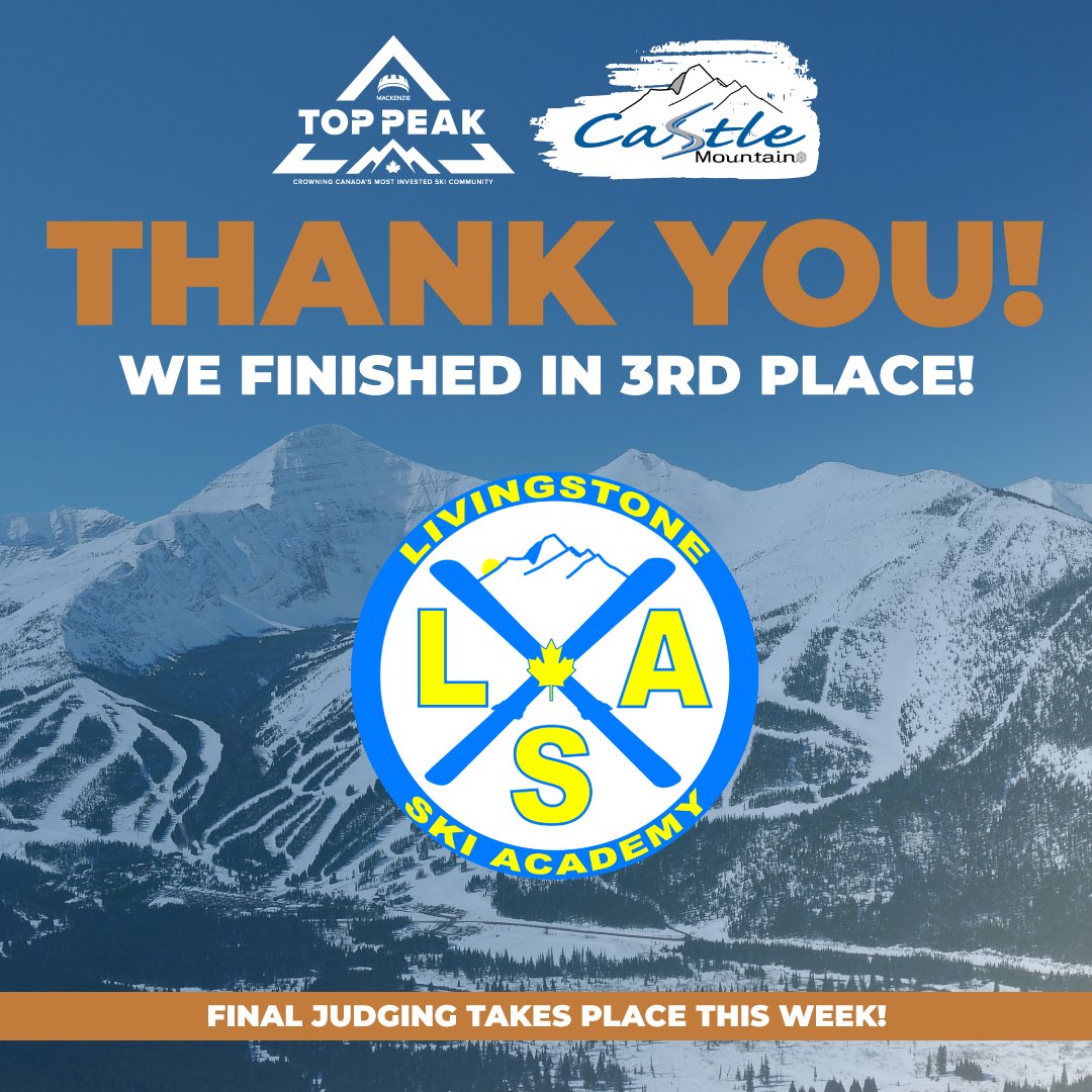 Sending out a HUGE thank you to our LSA Community! ❄️

Because of your posting, voting, and participation, we have finished 3rd in the Mackenzie Top Peak Contest! Final judging takes place this week to crown Canada's Top Peak and the winner of $50,000!