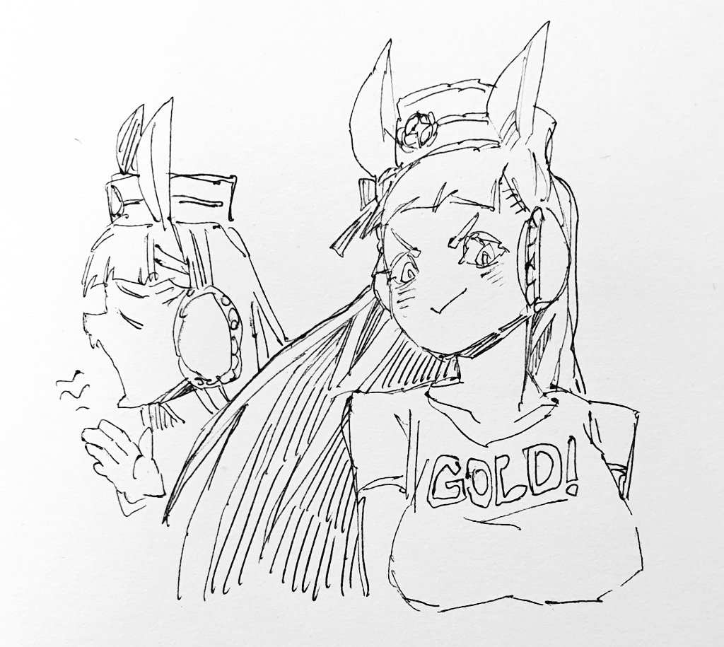Gold ship doodle 