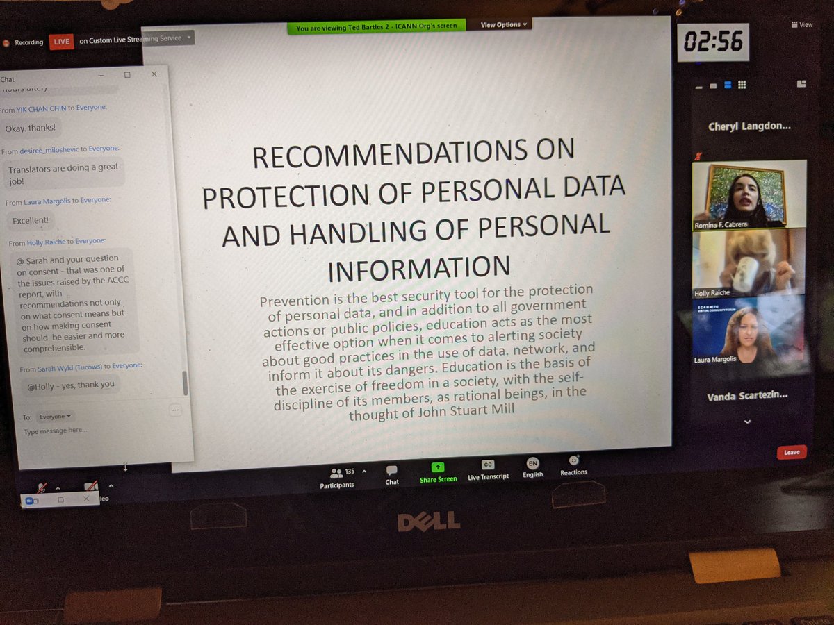 clo3's tweet photo. Women in DNS are holding a panel session on data protection in various jurisdictions at virtual #ICANN70 #ALAC70 watch on https://t.co/Wl38nEuNh9 https://t.co/IkPJSvTNu9