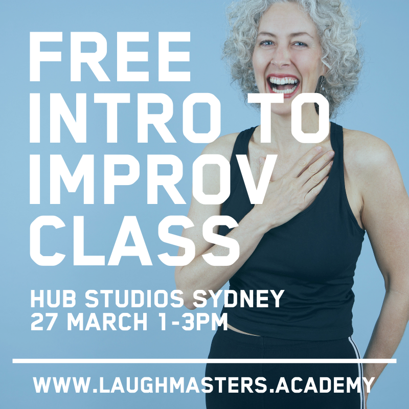 laughmasters's tweet photo. Get out of the house and out of your comfort zone. Book now at https://t.co/Fy9pz6MMlC #free #improv class this weekend. Sat. 27 March in Sydney. https://t.co/gF2OZZSHMD