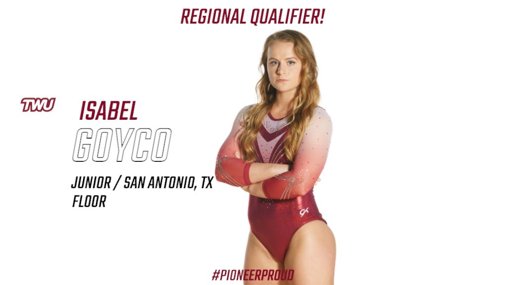 GYM | Congratulations to Isabel Goyco on earning a berth in the NCAA Regionals! Isabel will compete in Athens, Ga on April 2 at Noon Central. #PioneerProud