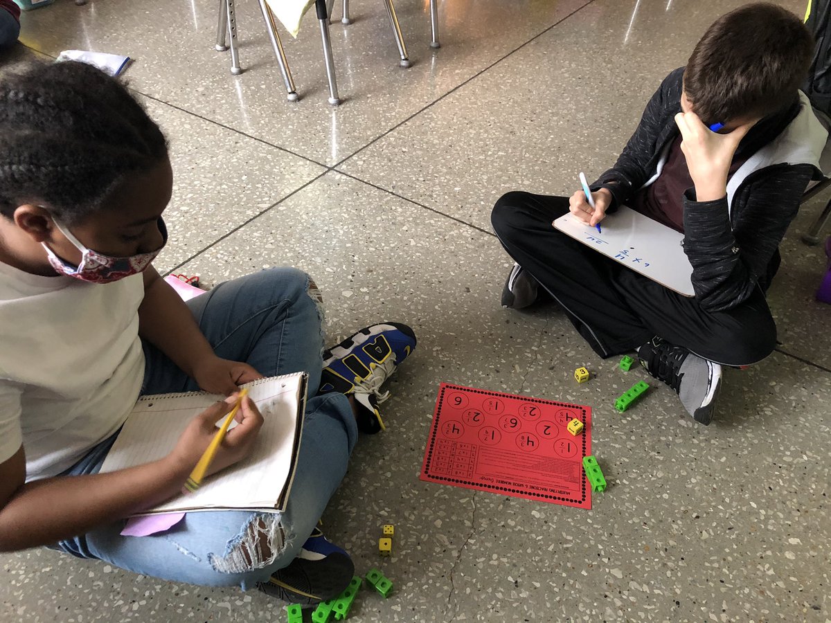 We love playing bump to help us practice skills like multiplying fractions! #isdstrong #amcardinals