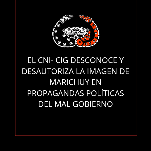 CNI_Mexico's tweet photo. EL CNI- CIG DESCONOCE Y DESAUTORIZA LA IMAGEN DE MARICHUY EN PROPAGANDAS POLÍTICAS DEL MAL GOBIERNO

https://t.co/xlMM7fQEzB https://t.co/qcfzwBAZ32