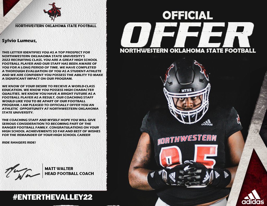 All Glory to God! Very blessed to receive my first offer from NORTHWESTERN OKLAHOMA STATE <a href="/CoachWil98/">Coach Wilson</a> @CoachFry1 <a href="/CoachRAnthony/">Rodelin Anthony 🇭🇹</a> <a href="/Gachette7/">Louis Gachette</a> <a href="/larryblustein/">Blustein Recruiting</a>