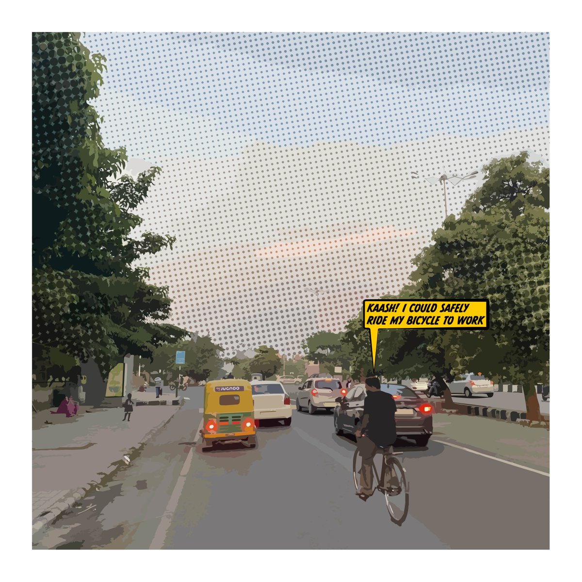 StoryLmn's tweet photo. Udhana Magdalla road is one of the busiest roads in Surat. Wouldn’t designated bike lanes help us reach safely &amp; motivate to use bicycles to further help in curbing air and noise pollution? #surat #urbandesign #placemaking  #urbanplanning #cityofsurat #suratsmartcity #lmn https://t.co/xoi1VkbWg8