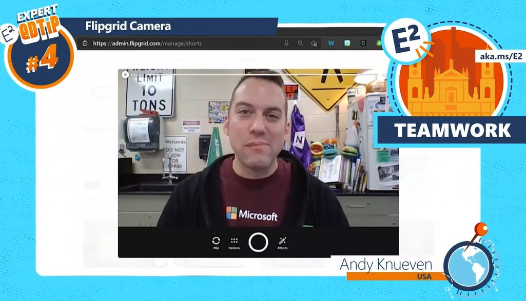 JohnsonLizR's tweet photo. @MrCoachK15 sharing @Flipgrid screen share - This has been a fun way to do class presentation year! @MicrosoftEDU #iSpyE2 https://t.co/71MGQSMmiZ