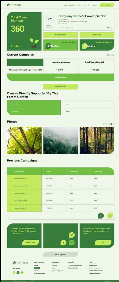 Nobody is going to completely change overnight but i think everyone needs to do abit more on the issue of climate change. Not easy in this busy world so i thought i would help and set up playitgreen.com. Join me on the journey, sign up and get your own forest garden.