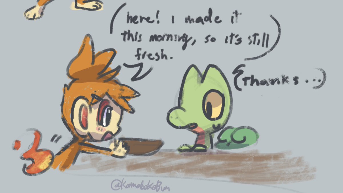 Doodles of the partner pokémon :)

So basically she’s monkey