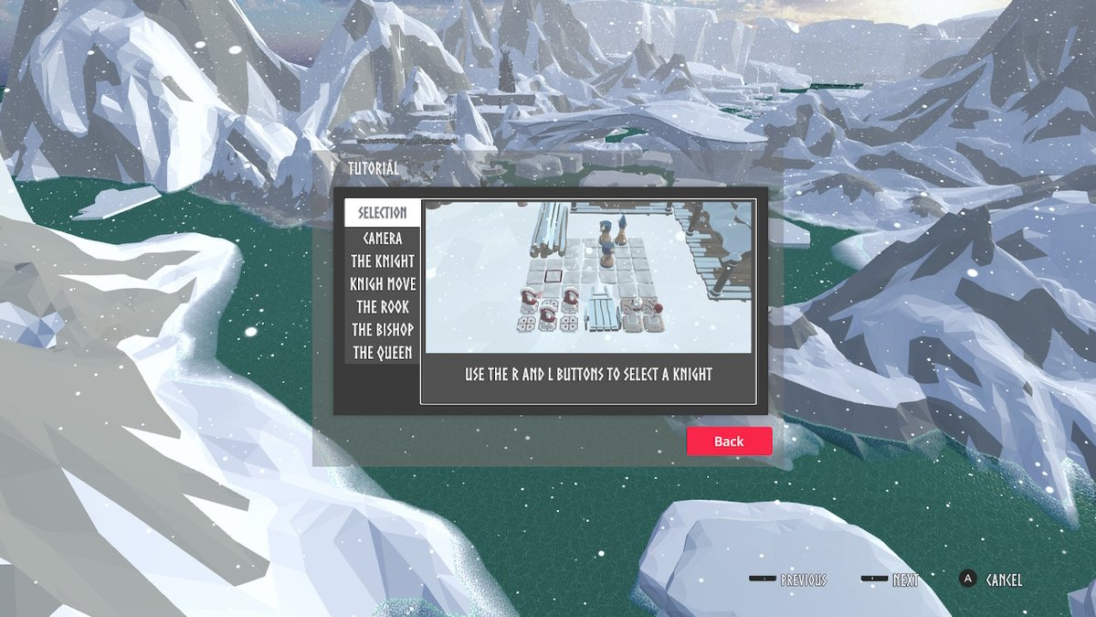 austinclan9999's tweet photo. Tutorial windows, available from the main menu, do a good job of explaining the basics. #ChessKnights #IndieSelect #NintendoSwitch https://t.co/s9uy9Ow3mM
