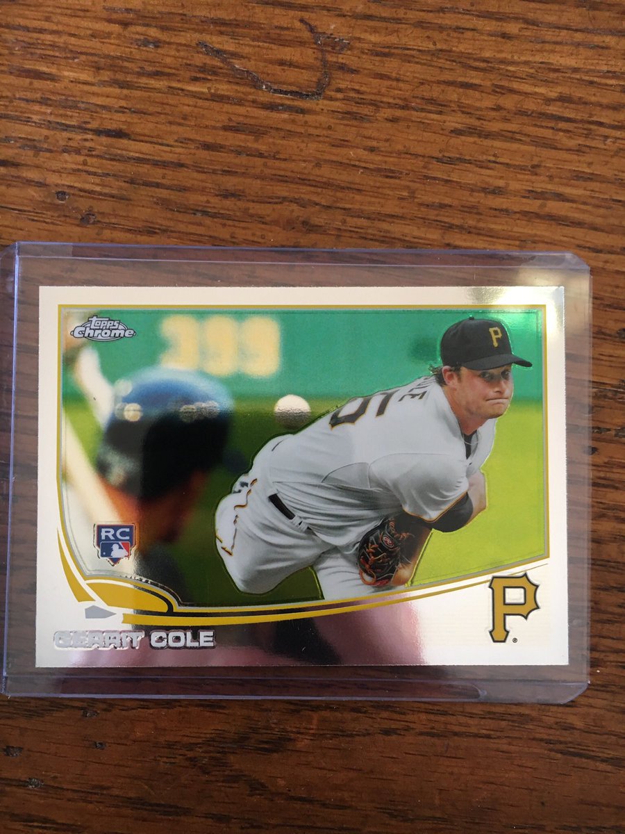 RT @kylerulez: Gerrit Cole 2013 Topps chrome rc (dimple on top corner) $13 PWE @HobbyConnector @Hobby_Connect https://t.co/uY9e7PL20s